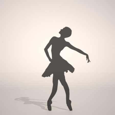 formZ 3D シルエット silhouette 女性 woman female lady バレエダンサー ballet dancer バレリーナ ballerina バレリーヌ ballerine