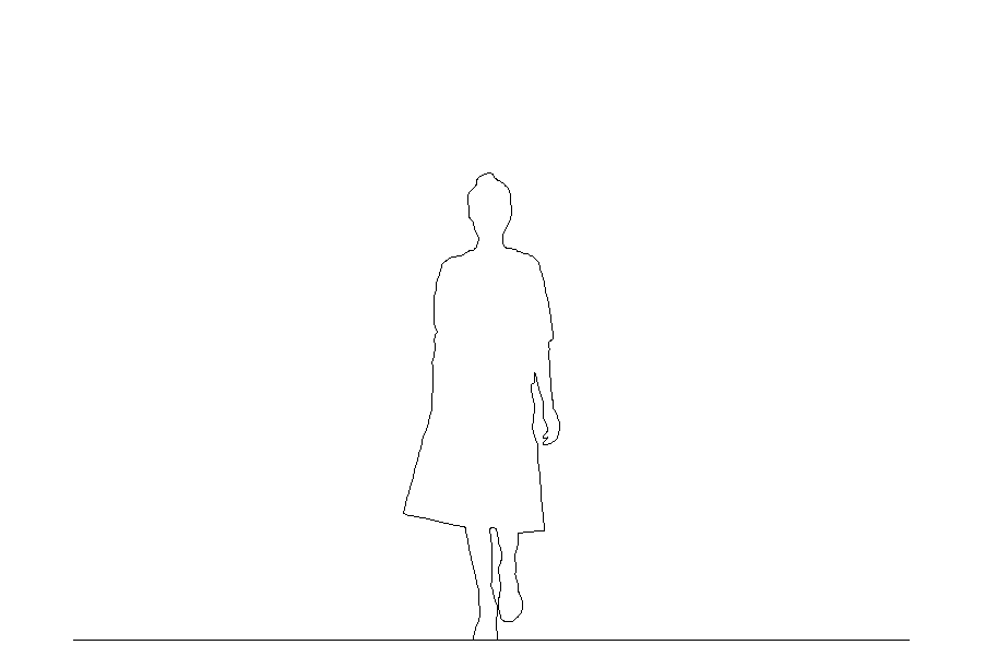 無料,商用可能,フリー素材,フリーデータ,AUTOCAD,DWG,DXF,シルエット,silhouette,woman,female,lady,スカートを穿いた歩く女性の2DCAD部品,skirt,walk