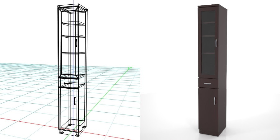 formZ 3D インテリア interior 家具 furniture キャビネット cabinet キッチンボード kitchen ダイニングボード dining カップボード cupboard 食器棚