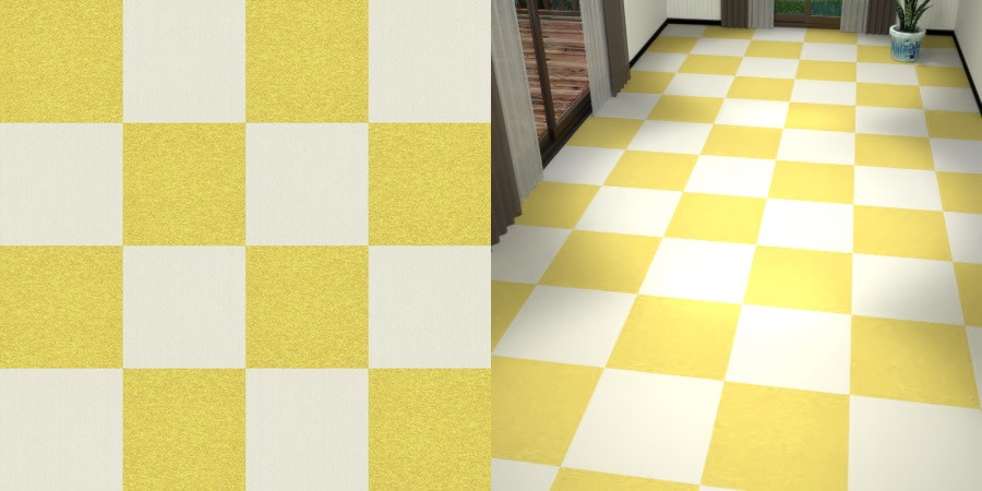 フリーデータ,2D,テクスチャー,texture,JPEG,タイルカーペット,tile,carpet,白色,しろ,ホワイト,white,黄色,イエロー,yellow,市松貼り,2色市松