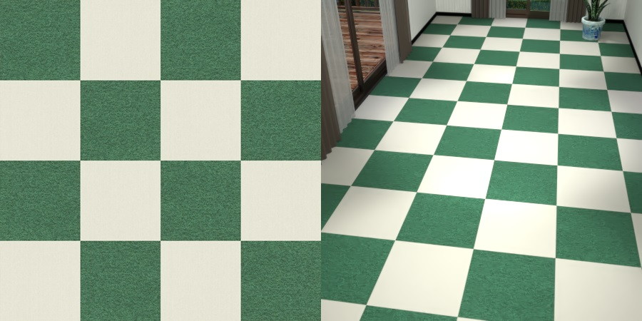 フリーデータ,2D,テクスチャー,texture,JPEG,タイルカーペット,tile,carpet,白色,しろ,ホワイト,white,緑色,グリーン,green,市松貼り,2色市松