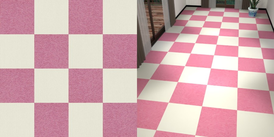 フリーデータ,2D,テクスチャー,texture,JPEG,タイルカーペット,tile,carpet,白色,しろ,ホワイト,white,ピンク色,pink,市松貼り,2色市松