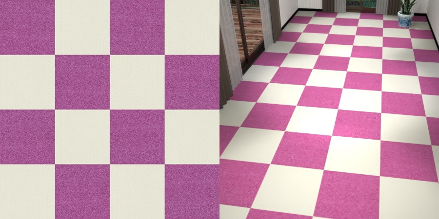 フリーデータ,2D,テクスチャー,texture,JPEG,タイルカーペット,tile,carpet,白色,しろ,ホワイト,white,紫色,パープル,purple,市松貼り,2色市松