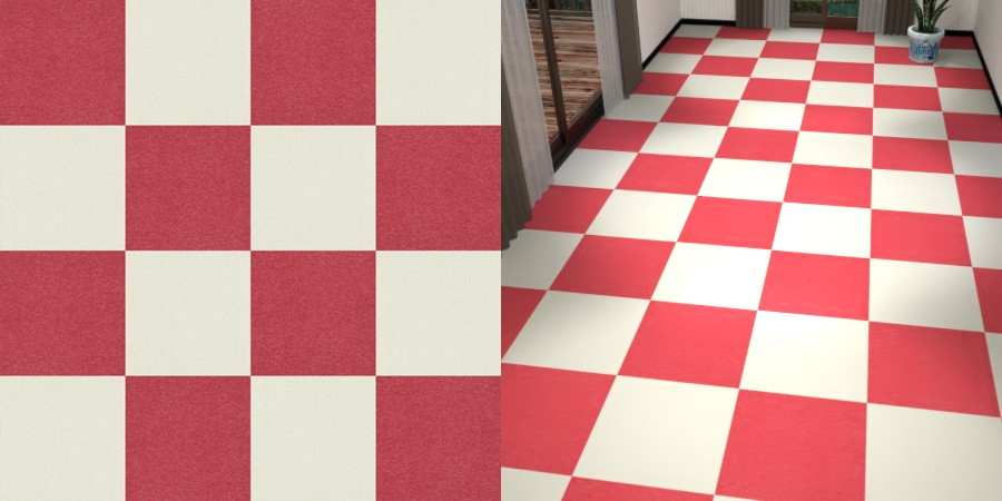 フリーデータ,2D,テクスチャー,texture,JPEG,タイルカーペット,tile,carpet,白色,しろ,ホワイト,white,赤色,レッド,red,市松貼り,2色市松