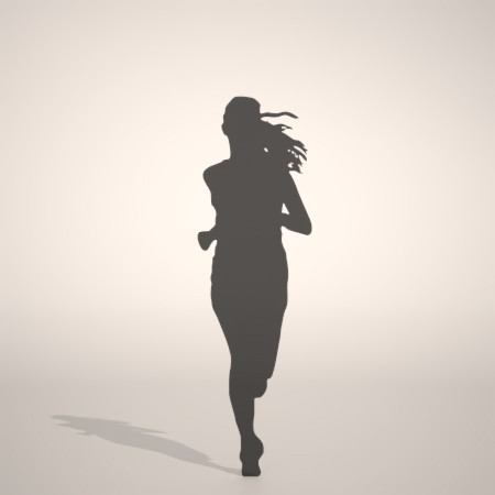 formZ 3D シルエット silhouette 女性 woman female lady ランニング running ジョギング Jogging ジョガー Jogger