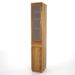 【家具】茶色の木目の食器棚(曇りガラス)【formZ】 cupboard_0029
