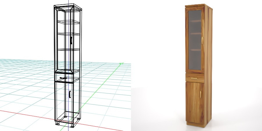 formZ 3D インテリア interior 家具 furniture キャビネット cabinet キッチンボード kitchen ダイニングボード dining カップボード cupboard 食器棚