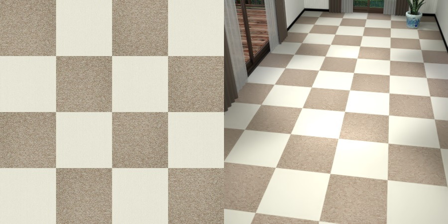 フリーデータ,2D,テクスチャー,texture,JPEG,タイルカーペット,tile,carpet,白色,しろ,white,茶色,ブラウン,brown,灰褐色,grayish brown,市松貼り,2色市松