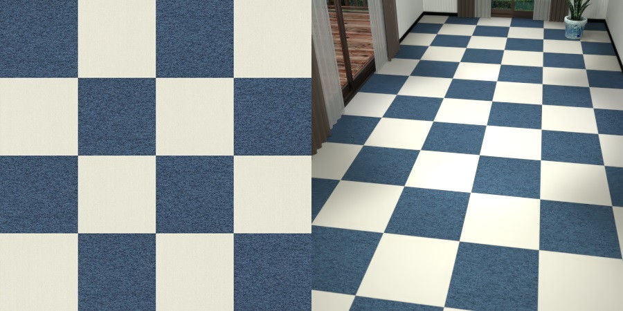 フリーデータ,2D,テクスチャー,texture,JPEG,タイルカーペット,tile,carpet,白色,しろ,ホワイト,white,青色,ブルー,blue,市松貼り,2色市松