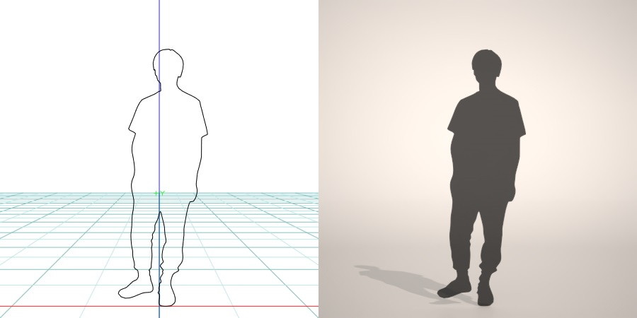 formZ 3D シルエット silhouette 男性 man tシャツ 半袖