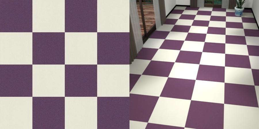 フリーデータ,2D,テクスチャー,texture,JPEG,タイルカーペット,tile,carpet,白色,しろ,ホワイト,white,紫色,パープル,purple,市松貼り,2色市松