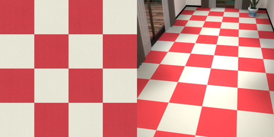 フリーデータ,2D,テクスチャー,texture,JPEG,タイルカーペット,tile,carpet,白色,しろ,ホワイト,white,赤色,レッド,red,市松貼り,2色市松