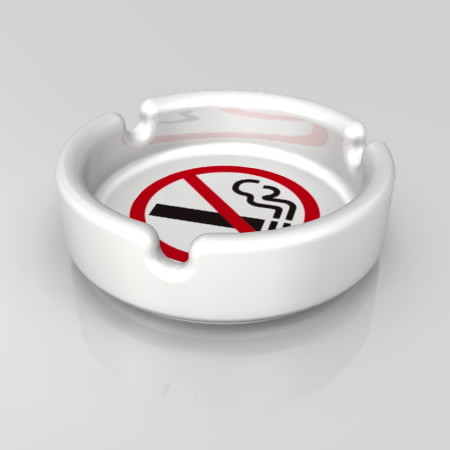 formZ 3D インテリア interior 雑貨 miscellaneous goods 禁煙マークがプリントされた 使っていいのかわからない灰皿 ashtray