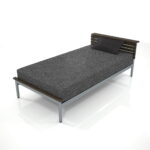 【家具】黒い シングルサイズのベッド【formZ】 bed_0005