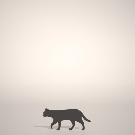 formZ 3D シルエット silhouette 動物 animal 猫 ねこ ネコ cat