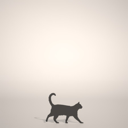 formZ 3D シルエット silhouette 動物 animal 猫 ねこ ネコ cat