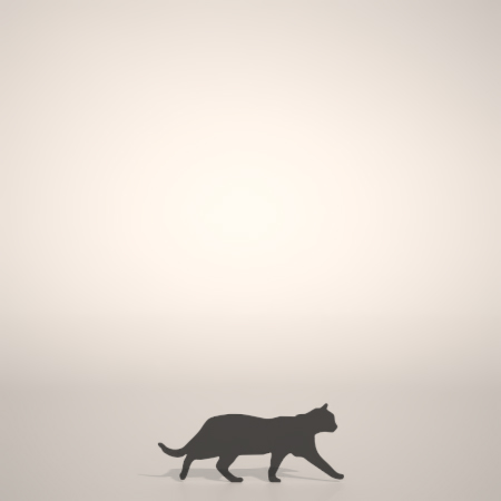 formZ 3D シルエット silhouette 動物 animal 猫 ねこ ネコ cat