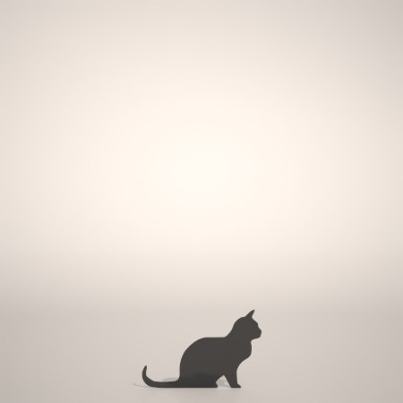 formZ 3D シルエット silhouette 動物 animal 猫 ねこ ネコ cat