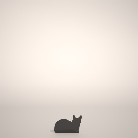 formZ 3D シルエット silhouette 動物 animal 猫 ねこ ネコ cat