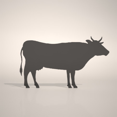 formZ 3D シルエット silhouette 動物 animal うし ウシ 牛 丑 ホルスタイン holstein