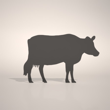 formZ 3D シルエット silhouette 動物 animal うし ウシ 牛 丑 ホルスタイン holstein