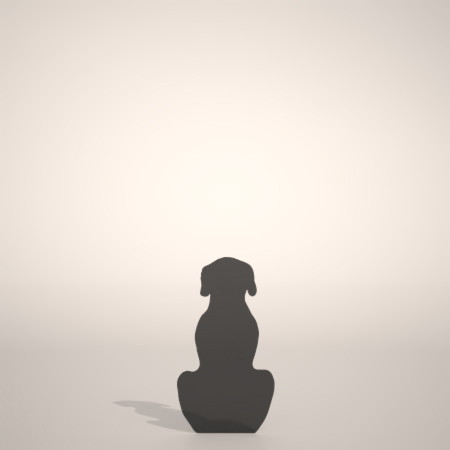 formZ 3D シルエット silhouette 動物 animal 犬 いぬ イヌ dog お座り