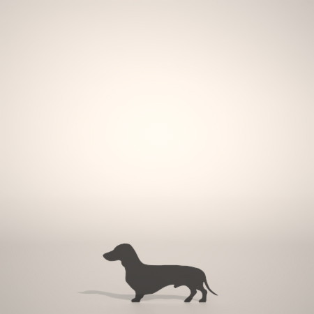 formZ 3D シルエット silhouette 動物 animal 犬 いぬ イヌ dog ダックスフンド