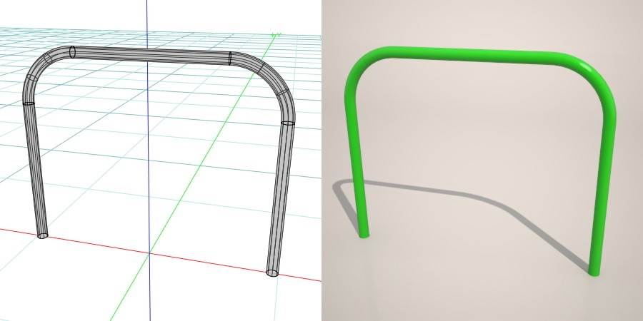 formZ 3D 道路 車両用防護柵 ガードフェンス ガードパイプ road guard pipe fence