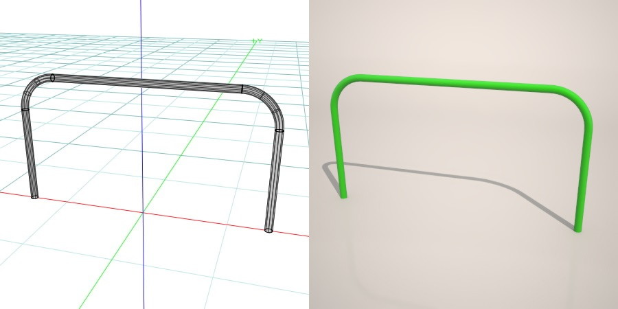 formZ 3D 道路 車両用防護柵 ガードフェンス ガードパイプ road guard pipe fence