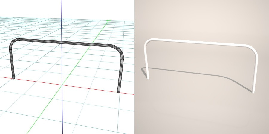 formZ 3D 道路 車両用防護柵 ガードフェンス ガードパイプ road guard pipe fence