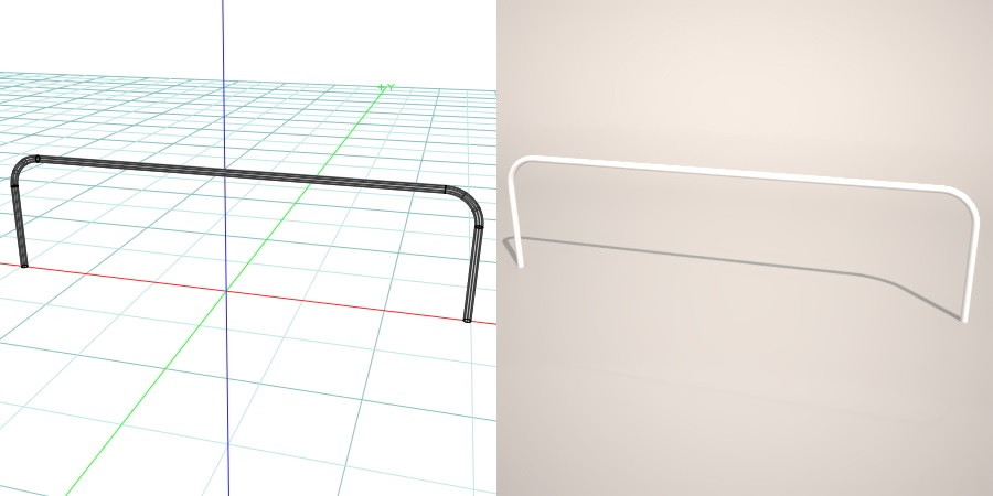 formZ 3D 道路 車両用防護柵 ガードフェンス ガードパイプ road guard pipe fence