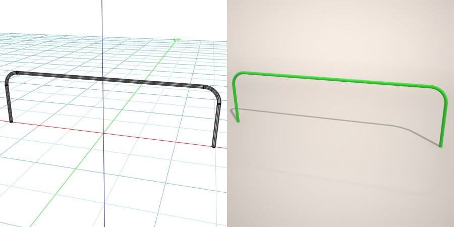 formZ 3D 道路 車両用防護柵 ガードフェンス ガードパイプ road guard pipe fence