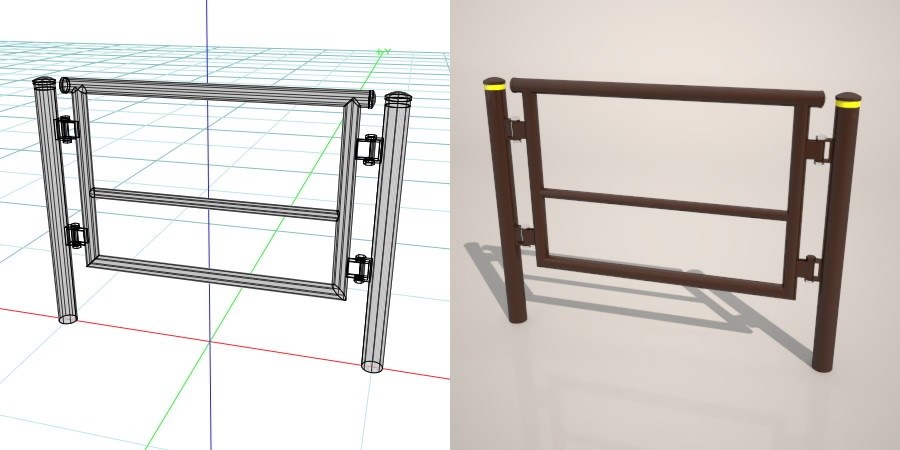 formZ 3D 道路 車両用防護柵 ガードフェンス ガードパイプ road guard pipe fence いちょう イチョウ 銀杏 都道 東京 東京都 tokyo