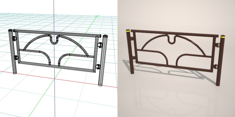 formZ 3D 道路 車両用防護柵 ガードフェンス ガードパイプ road guard pipe fence いちょう イチョウ 銀杏 都道 東京 東京都 tokyo