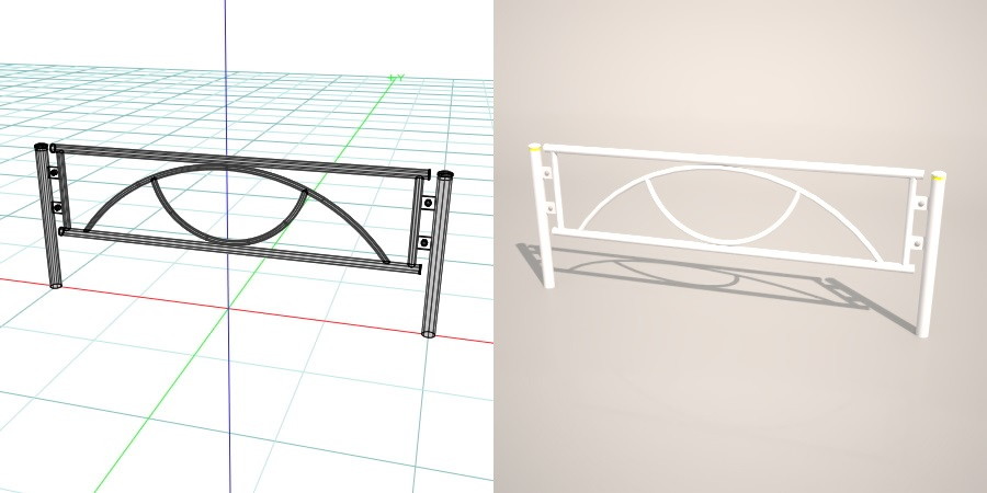 formZ 3D 道路 車両用防護柵 ガードフェンス ガードパイプ road guard pipe fence