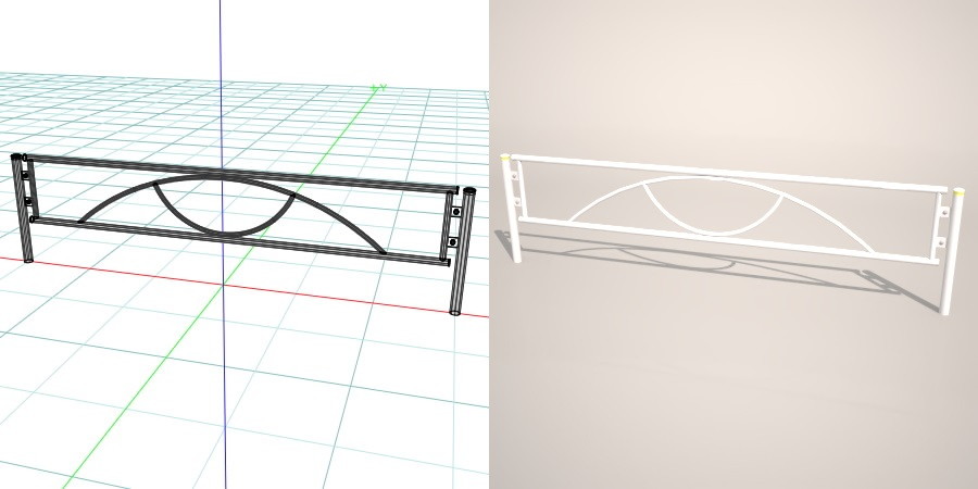 formZ 3D 道路 車両用防護柵 ガードフェンス ガードパイプ road guard pipe fence
