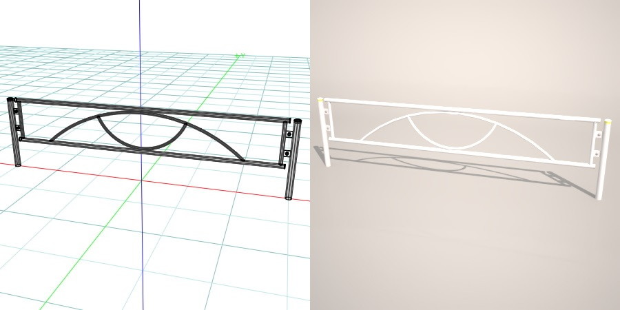 formZ 3D 道路 車両用防護柵 ガードフェンス ガードパイプ road guard pipe fence