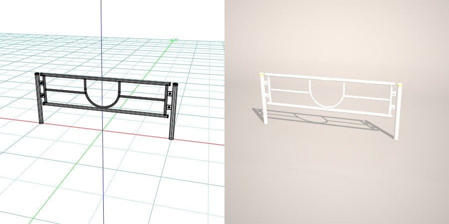 formZ 3D 道路 車両用防護柵 ガードフェンス ガードパイプ road guard pipe fence