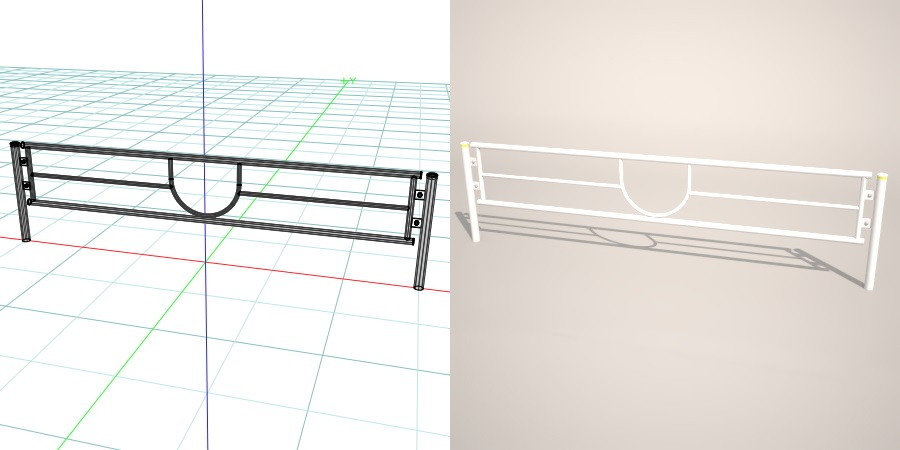 formZ 3D 道路 車両用防護柵 ガードフェンス ガードパイプ road guard pipe fence