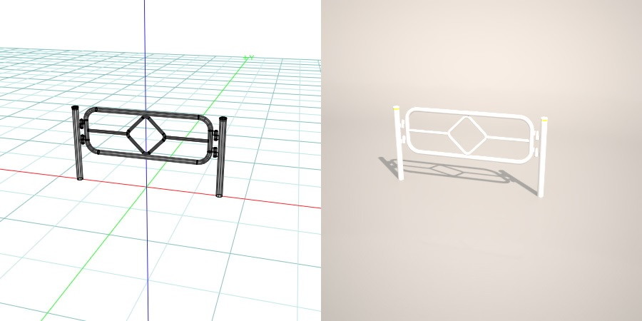 formZ 3D 道路 車両用防護柵 ガードフェンス ガードパイプ road guard pipe fence