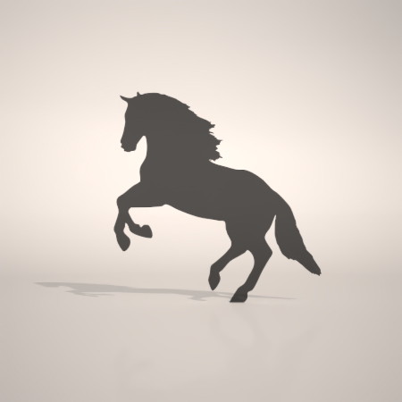 formZ 3D シルエット silhouette 動物 animal 馬 ウマ うま 午 horse