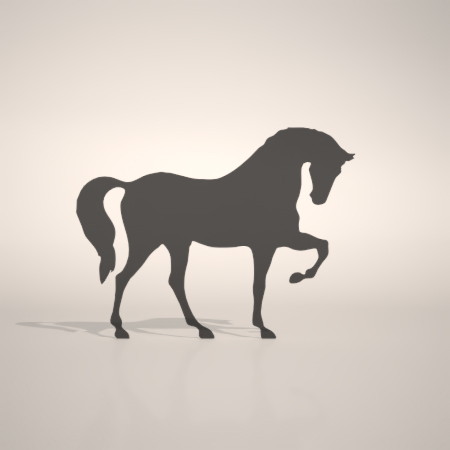 formZ 3D シルエット silhouette 動物 animal 馬 ウマ うま 午 horse