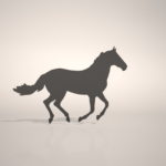 【シルエット】馬【formZ】 horse_0004