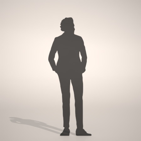 formZ 3D シルエット silhouette 男性 man ジャケット スーツ 背広 business suit 会社員 ビジネスマン businessman サラリーマン