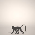 【シルエット】猿【formZ】 monkey_0001
