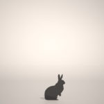 【シルエット】ウサギ【formZ】 rabbit_0002