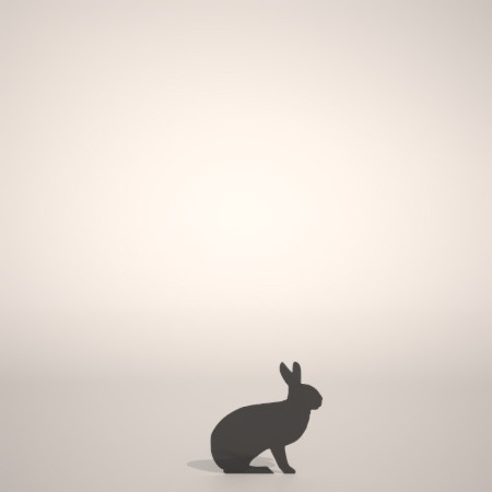 formZ 3D シルエット silhouette 動物 animal うさぎ ウサギ 兎 卯 rabbit