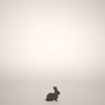 【シルエット】仔ウサギ【formZ】 rabbit_0004