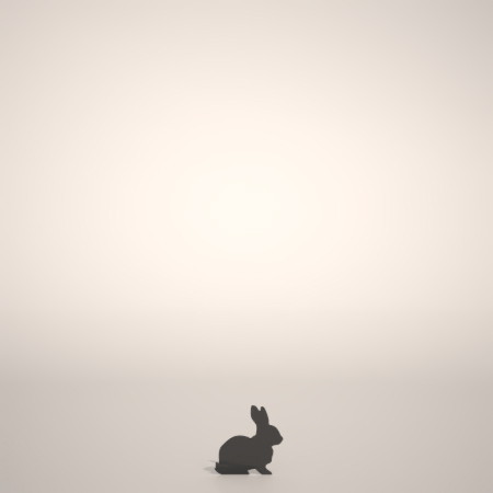 formZ 3D シルエット silhouette 動物 animal うさぎ ウサギ 兎 卯 rabbit
