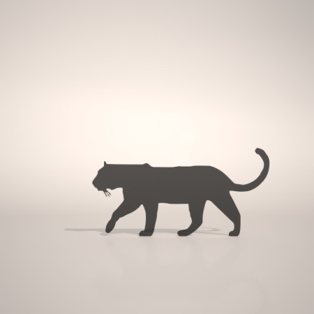 formZ 3D シルエット silhouette 動物 animal とら トラ 虎 寅 タイガー tiger